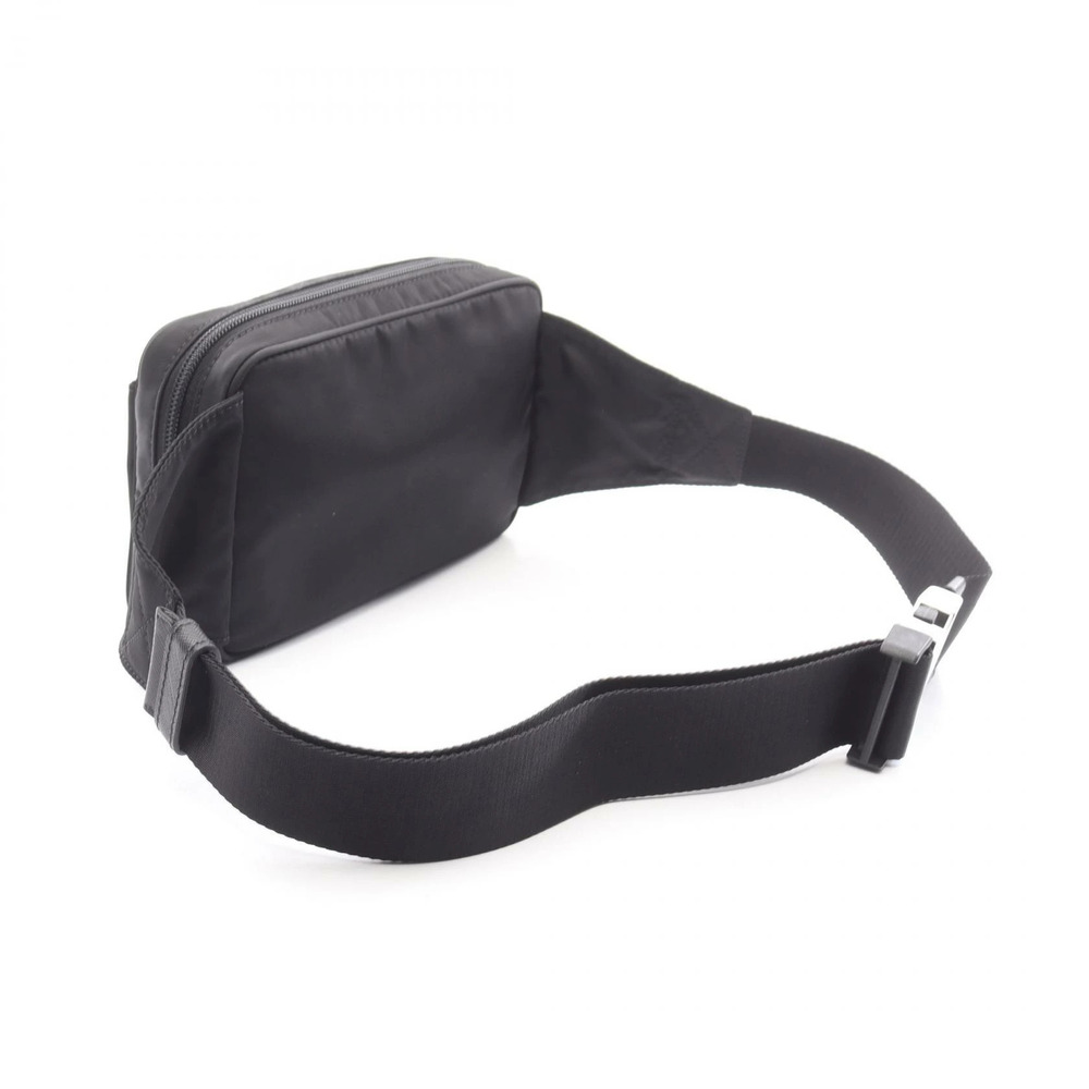 Prada Waist Bag Body Bum Crossbody Belt Saffiano Leather Black